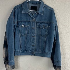 Women's Long Sleeve Denim Jackets Basic Button Down Jean Jacket with Pockets